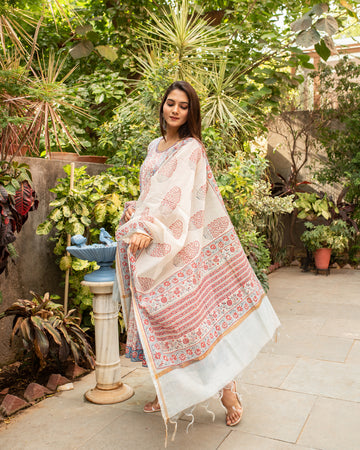 Floral kali kurta