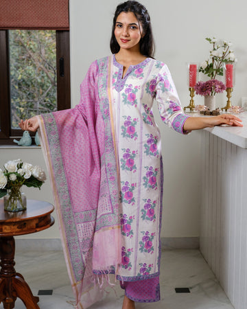 Gulab Buta Straight Kurta