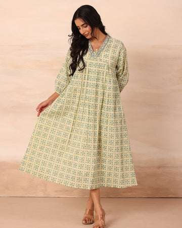 Geometric print dress