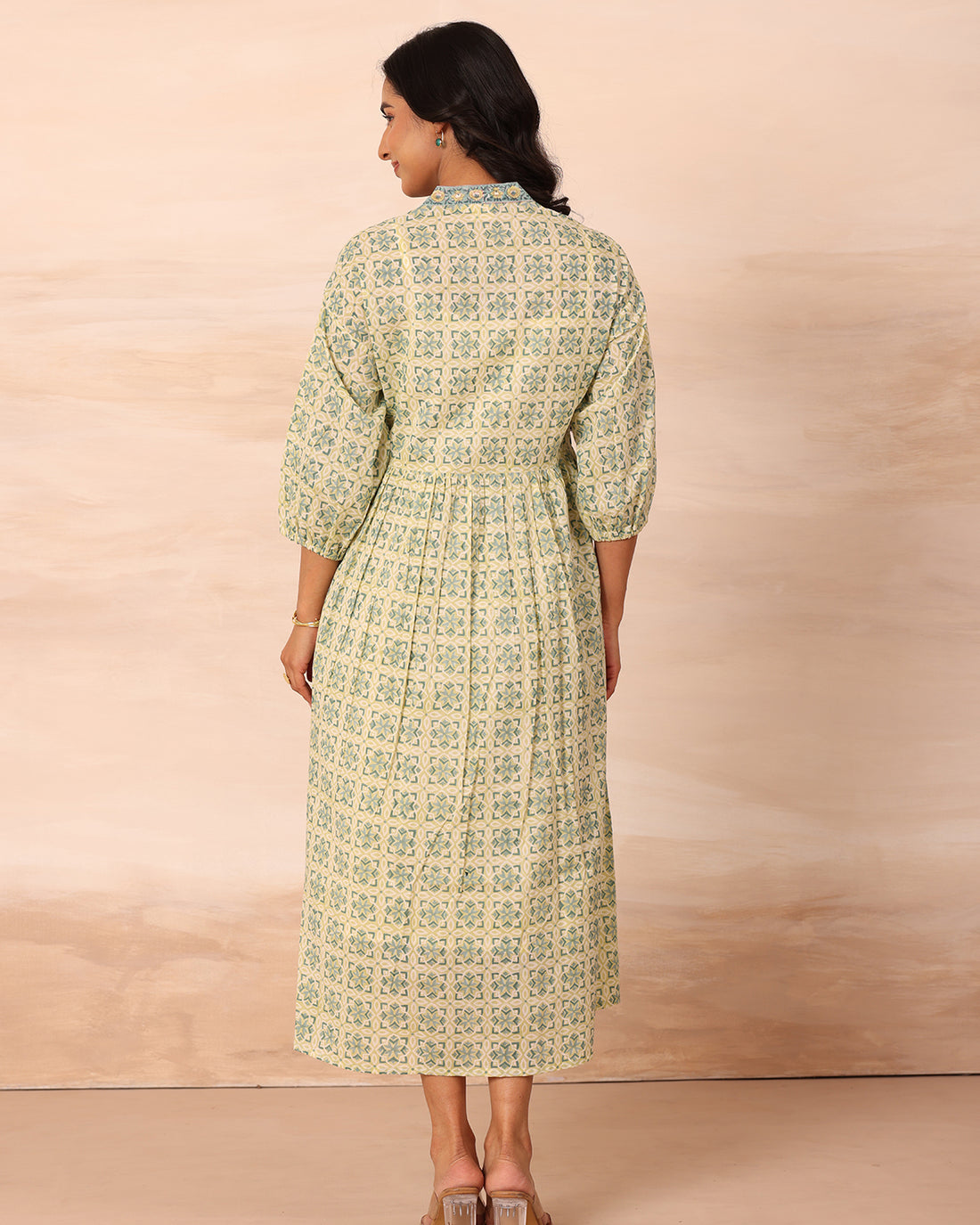 Geometric print dress