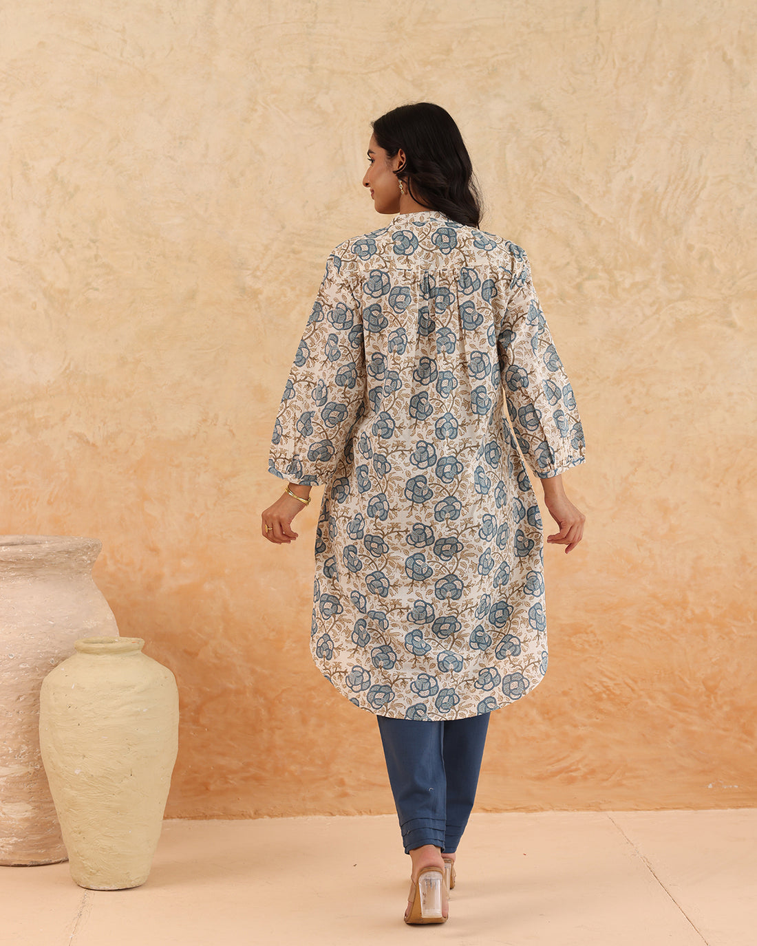 Petunia block printed kurta