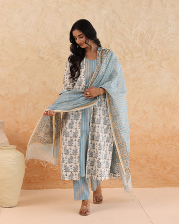 Noor block printed kurta