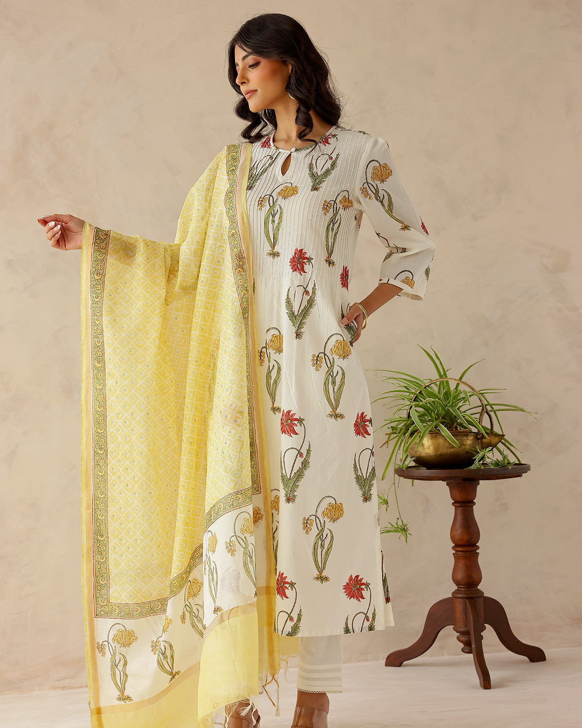 Suman Block printed straight kurta