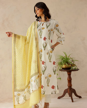 Suman Block printed straight kurta