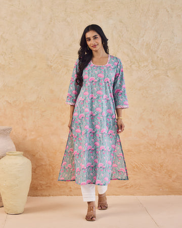 Kumud block printed kurta