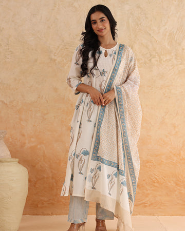 Suman block printed kurta