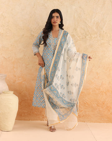 Aabha block printed kurta