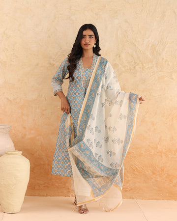 Buta print dupatta