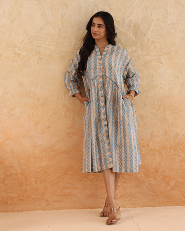 Forget-me-not printed dress