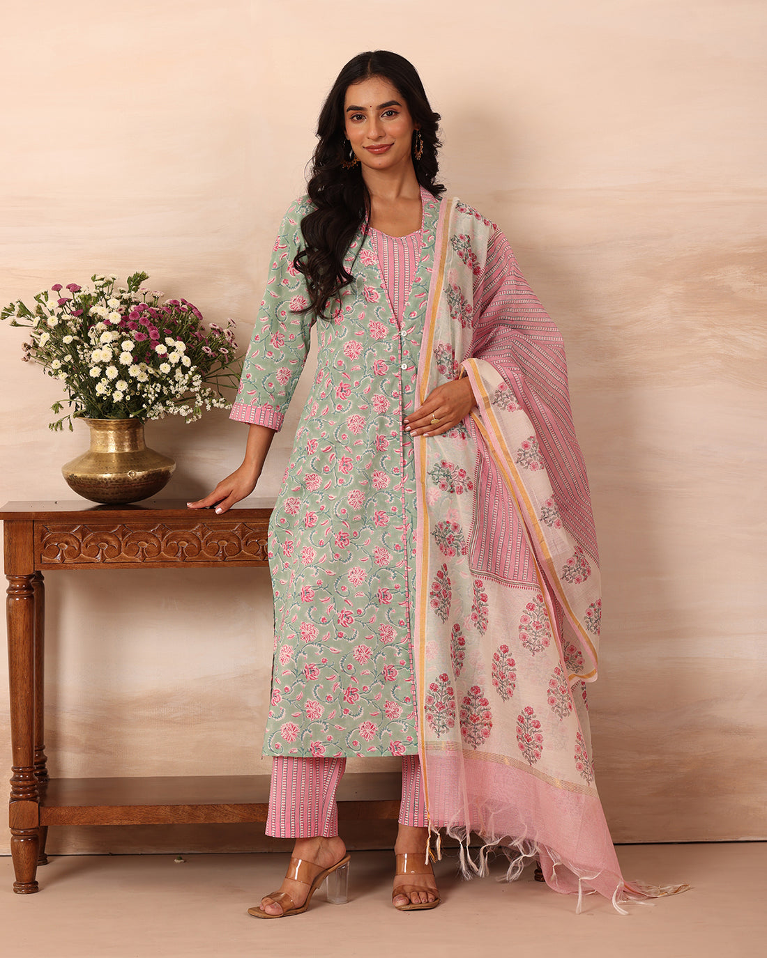 Stripes print dupatta