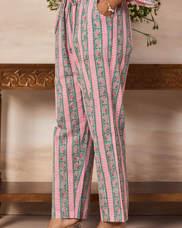 Printed Parcha straight pants